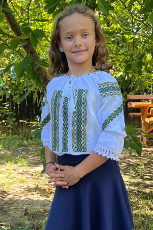 ie fete - Ie fete Atanasia broderie verde