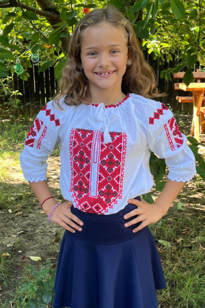 ie fete - Ie fete Meletina broderie rosie