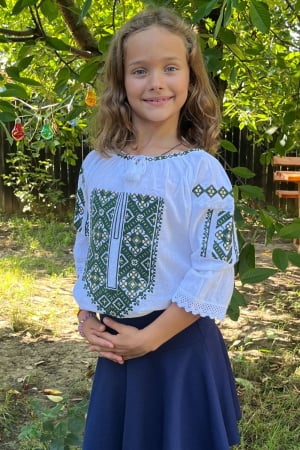 Ie fete Meletina broderie verde [1]