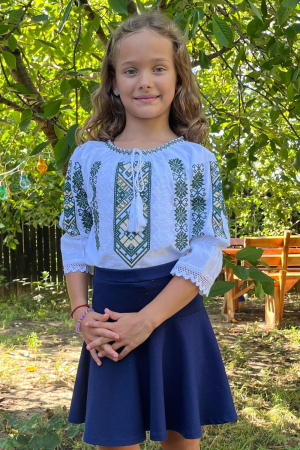 Ie fete Leonida broderie verde [2]