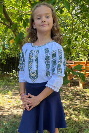 Ie fete Leonida broderie verde [1]