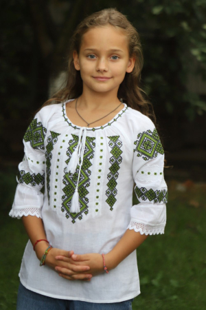 Copii - Ie fete Miki broderie verde