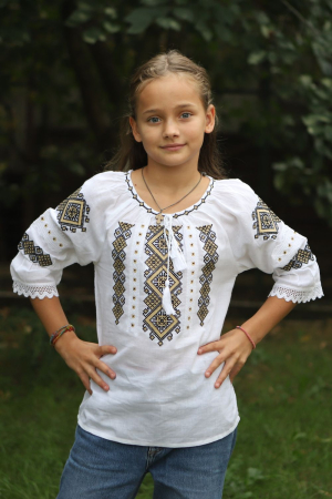 ie fete - Ie fete Miki broderie bej