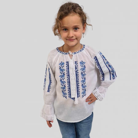 Ie fete Dumitrita broderie albastra [1]