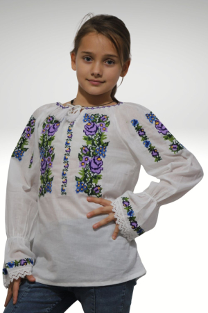 ie fete - Ie fete Raisa broderie mov