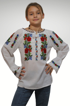 Copii - Ie fete Raisa broderie rosie