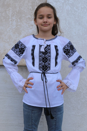 ie fete - Ie fete Elefteria broderie neagra