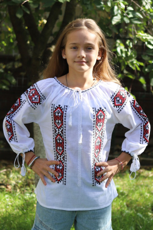 ie fete - Ie fete Azaria broderie rosie