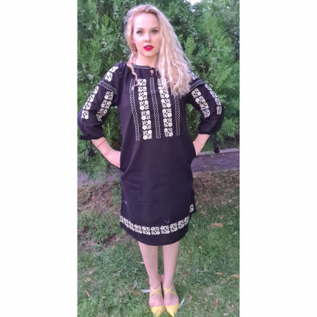rochii - Rochie damă Evdochia  material negru