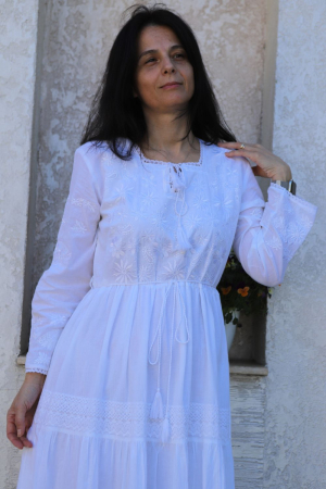 Rochie damă Eufrosina broderie alba [6]