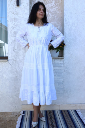 Rochie damă Eufrosina broderie alba [1]