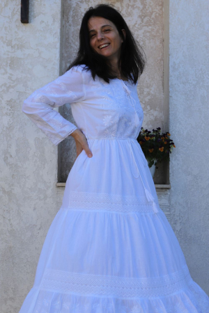 Rochie damă Eufrosina broderie alba [2]