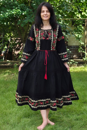 Dama - Rochie damă Fevronia culoare neagră