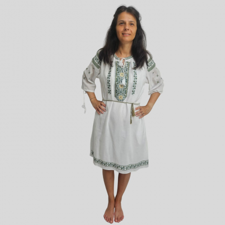 rochii - Rochie damă Ariana broderie verde