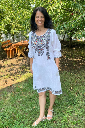 Rochie damă Roxana culoare albă mărimi mari [1]