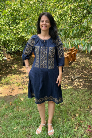 Rochie damă Valeria bleumarin mărimi mari [2]