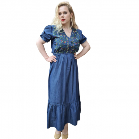 Rochii Denim - Rochie denim lungă Eva