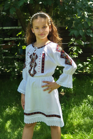 Rochie fete Rebeca broderie tricolor [2]