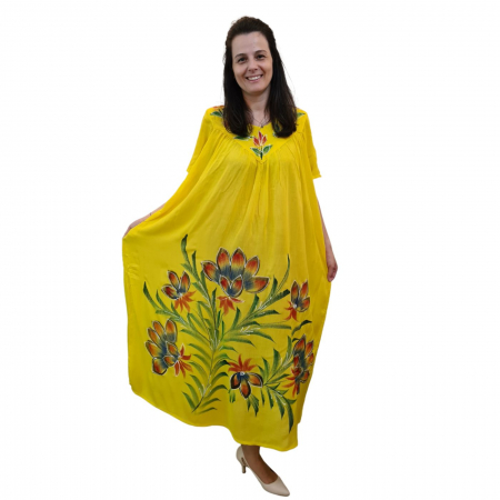 Rochii Vara - Rochie lungă vâscoză Ana galben