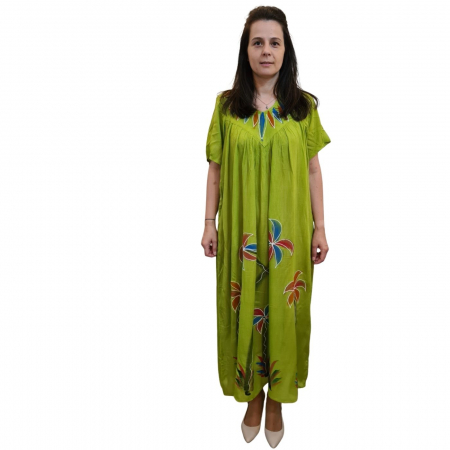 Rochie lungă vâscoză Ioana verde [1]