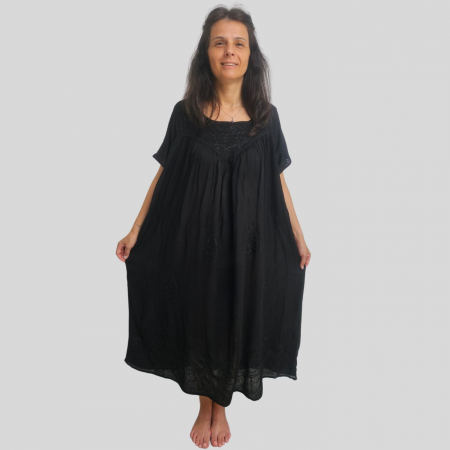 Rochie lungă vâscoză Stela neagră [0]