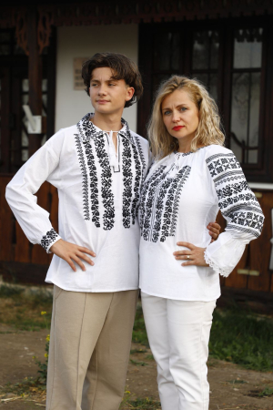Seturi pentru familie - Set cuplu Amza si Ana broderie neagra
