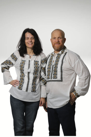 Seturi pentru familie - Set cuplu Pinufie si Pinufia broderie bej