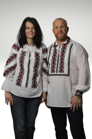 Set cuplu Pinufie si Pinufia broderie rosie [1]