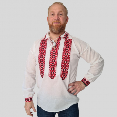 Set el și ea Marcel broderie roșie [2]