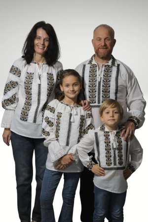 Seturi pentru familie - Set familie Pinufie broderie bej