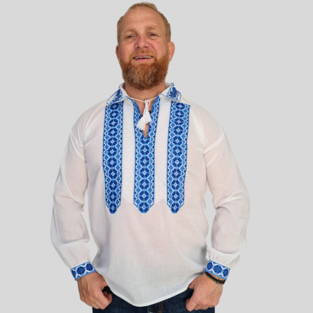 Set mamă-tată-fiu Marcel broderie albastră [2]