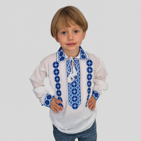 Set mamă-tată-fiu Marcel broderie albastră [3]