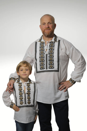 Set tata-fiu Pinufie broderie bej [1]