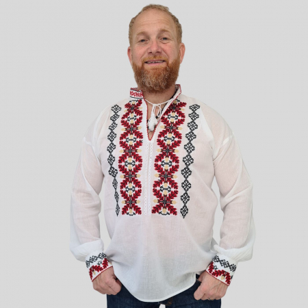 Set tată-fiu Paraschiv broderie roșie [2]