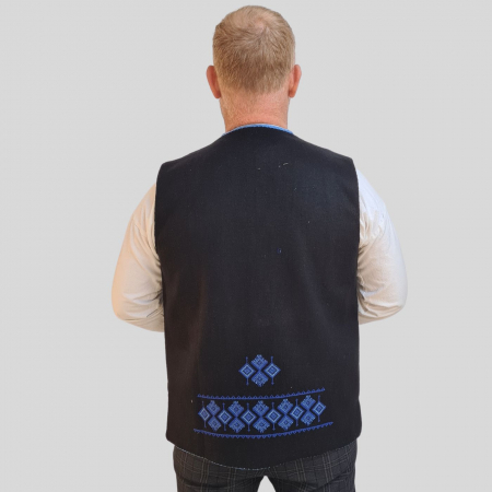 Vestă bărbați Traian broderie albastra [2]