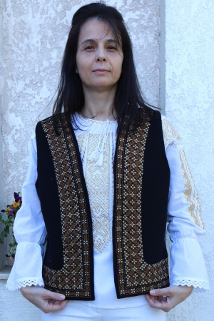veste - Vestă damă Bela broderie maro