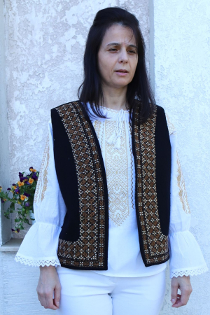 Vestă damă Bela broderie maro [2]