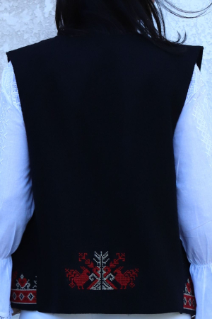Vestă damă Mavra broderie rosie [1]
