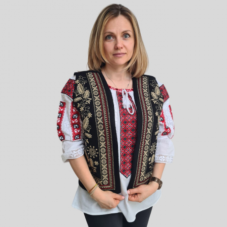veste - Vestă damă spicul grâului