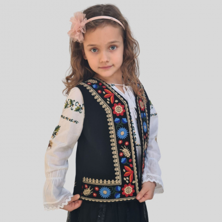 veste - Vesta traditionala copii broderie spic
