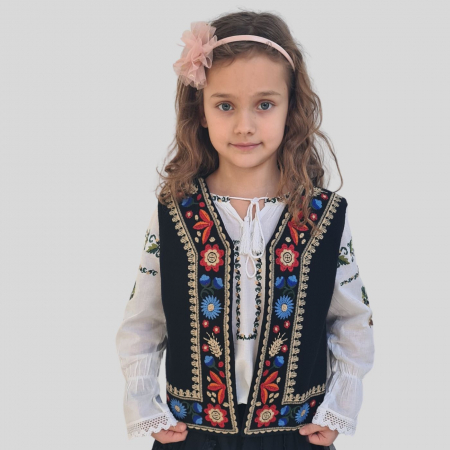 Vesta traditionala copii broderie spic [2]