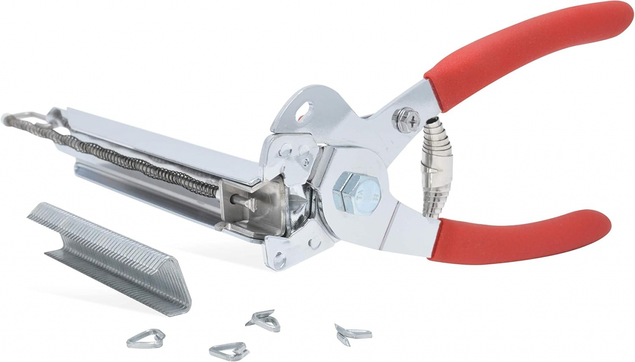 Cleste capsator sarma ghimpata, sarma bordurata, gabioane cu inele triunghi mari si magazie reglabila RO-DOZ 33 [14]