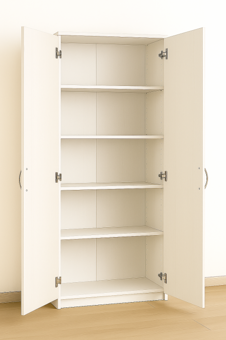 Dulap 2 usi si 4 polite, 200x80x40, Alb [1]