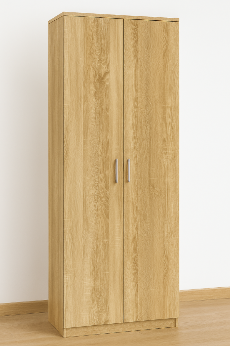 Dulap 2 Usi si Bara de Haine, 200x80x50,  Sonoma [2]