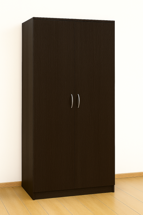 Dulap cu 2 Usi Max, 5 Polite si Bara de Haine, 200x100x50, Wenge [2]