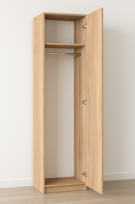 Dulap cu usa si Bara de Haine, 200x45x45, Sonoma [1]