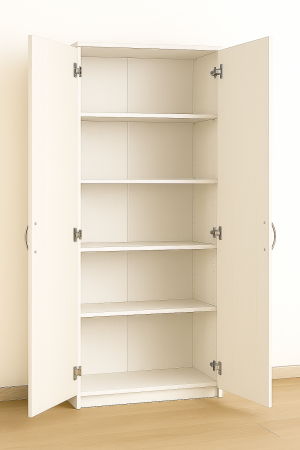 Dulap 2 usi - Dulap 2 usi si 4 polite, 200x80x40, Alb