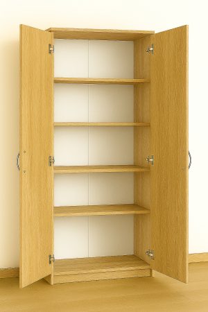 Dulap 2 usi - Dulap 2 usi si 4 polite, 200x80x40, Sonoma