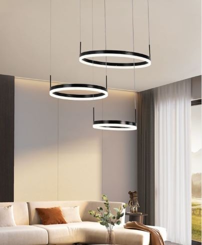 Lustra led 150w cu telecomanda 3 functii aurie [4]