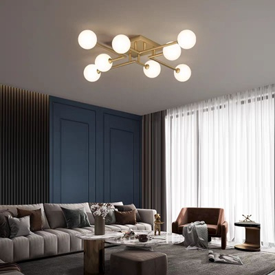 Lustra led 4 globuri Gold/ Black [4]